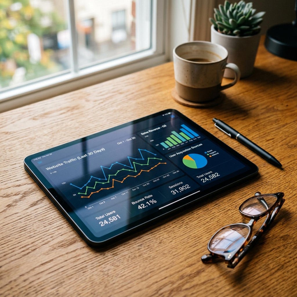 Digital Marketing Analytics Tablet Setup