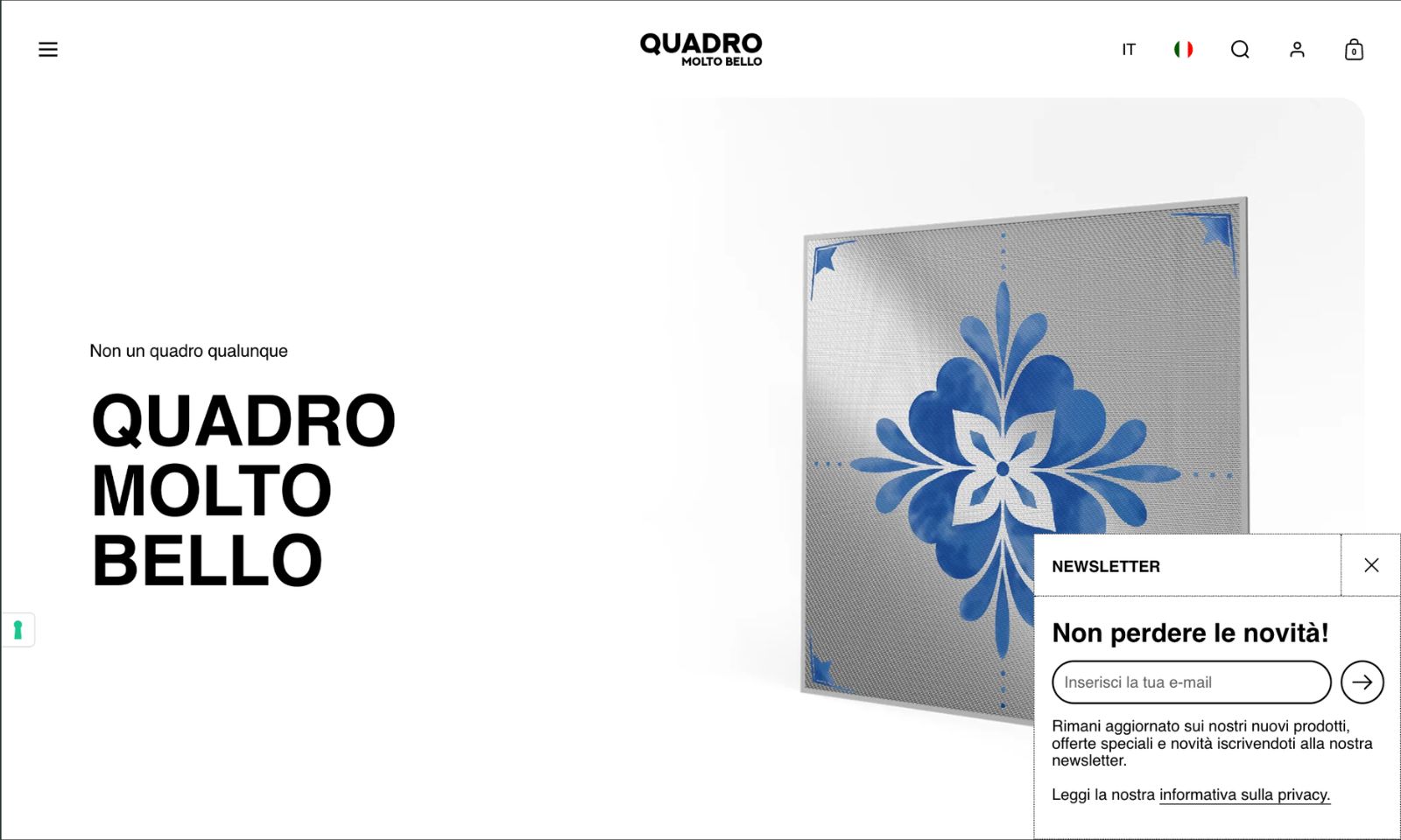 Screenshot del sito Artmeta