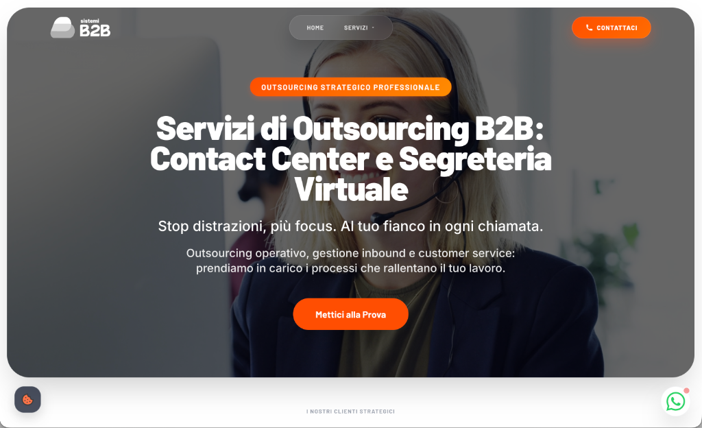 Screenshot del sito Sistemi B2B